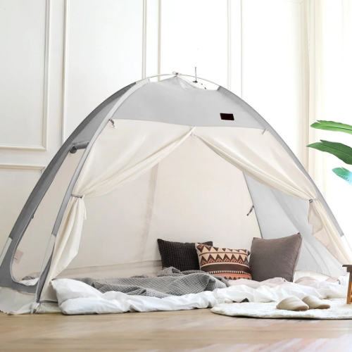 로티캠프 원터치 침대 방한 패브릭 난방 텐트