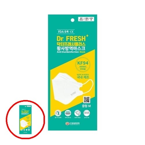 풍림파마텍 닥터프레시플러스 마스크 KF94 중형 (450매)_이미지