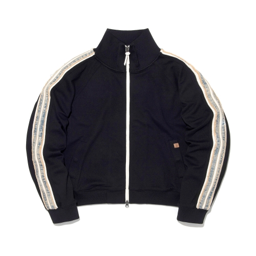 사이드 데님 라인 트랙 집업 블랙 LE2602HZ14 BK