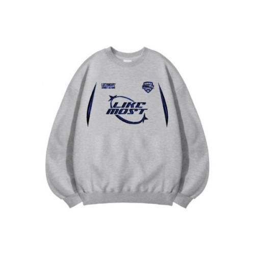 모스트 라이크더 LIKE THE 라이크 링스타 오버핏 스웨트셔츠 멜란지 5006020671 3096109
