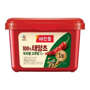 해찬들 100% 우리쌀 태양초 고추장 500g 맞벌이 자취 비빔밥 찌개 삼겹살 집밥 더덕구이 조림