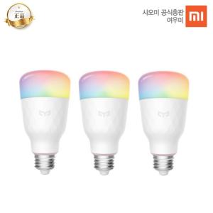 샤오미 LED 이라이트 스마트 3세대 벌브전구 RGB 8.5W (3개)
