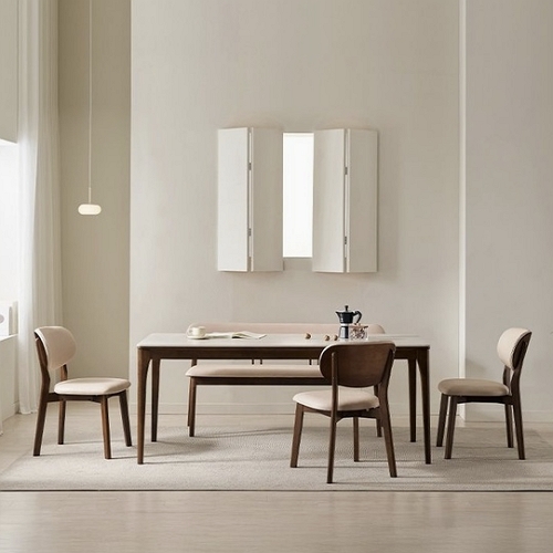 삼익가구 시에나 와이드 포세린 통세라믹 원목 식탁 1800 (의자별도)