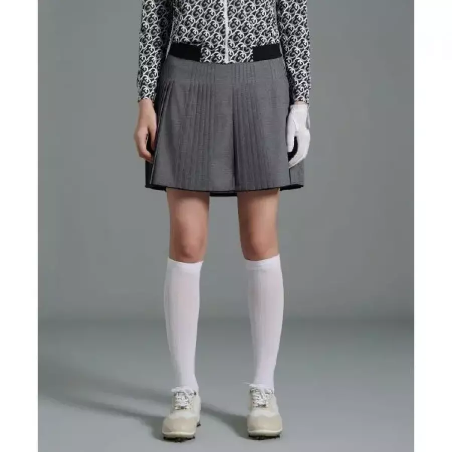 GOLF B_under 여성 잔플리츠 밑단배색 큐롯 그레이 BJ6326L133 128974