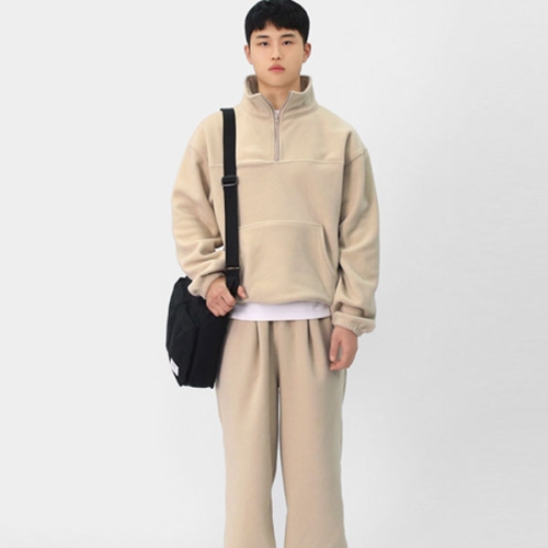남성 데일리 겨울 플리스 세트 하프집업 추리닝 셋업 VHDN001