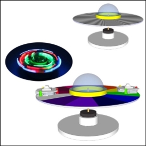 뉴 LED 자기부상 회전UFO 일반형 LED형 -1인용 5 과학교구 학습 교재 자기UFO만들기 조립키트 만들기 수업 교육용이미지입니다. 누르면 해당 게시물로 새창이동합니다.