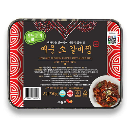 (주)농부 오늘고기 매운 소 갈비찜 750g (1개)