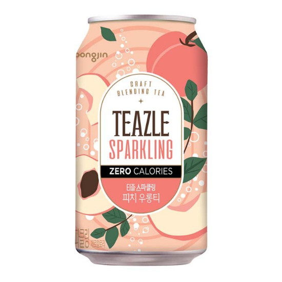 웅진식품 티즐 스파클링 제로 피치 우롱티 340ml (24개)_이미지