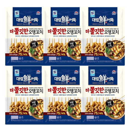사조대림 대림선 더 쫄깃한 오뎅꼬치 324g (6개)