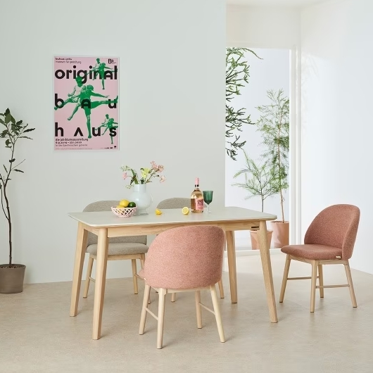 한샘 도노 내추럴 세라믹 식탁 1350 (컴피의자4개)_이미지