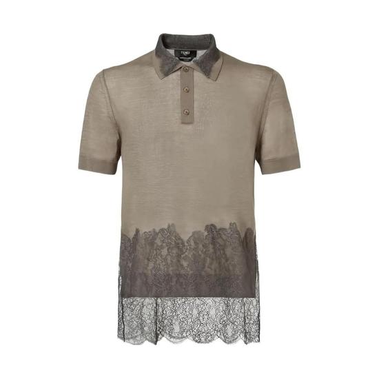 펜디 레이스 패널 폴로 셔츠 FZC417AOZWF1UCH