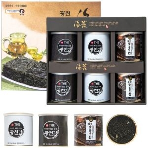 광천맛김식품 해달음 재구매 하고싶은 광천김 6캔 3종 혼합 세번 구운 바삭한 명절 선물세트이미지입니다. 누르면 해당 게시물로 새창이동합니다.