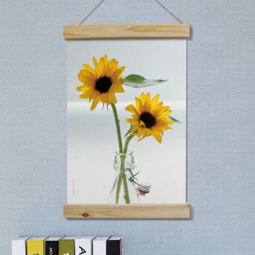 꾸밈 th209-우드스크롤_40CmX60Cm-돈을부르는해바라기