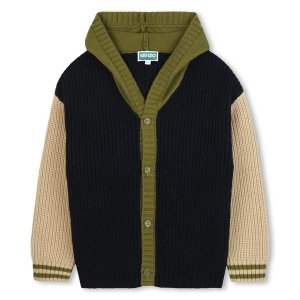 겐조키즈 WONDER SPACE 컬러블록 니트 후디가디건 _Z256AFG411