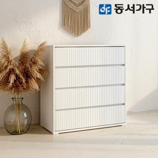 동서가구 카도 4단 화이트 템바보드 모듈 수납장 800_이미지