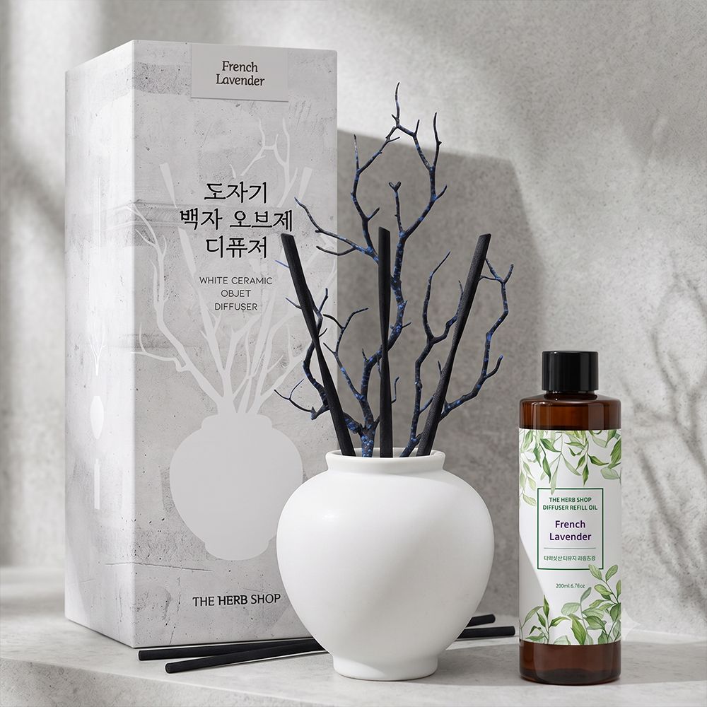 도자기 백자 오브제 디퓨저 포레스트피톤치드향 200ml