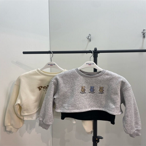 폴햄키즈 패플 폴키베어 슈퍼플리스 나시형 레이어드 맨투맨 PKE4TR2060MB