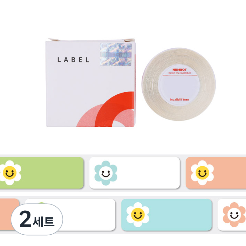 Niimbot D11/D110 라벨지 14 x 40mm (스마일데이지)_이미지