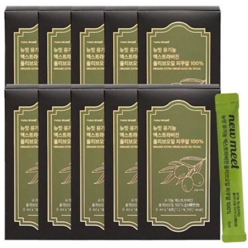뉴밋 유기농 엑스트라버진 올리브오일 피쿠알 112ml (8ml x 14포)이미지입니다. 누르면 해당 게시물로 새창이동합니다.