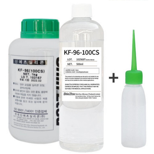 신에츠 실리콘 오일 KF-96 100CS 500ml + 뾰족용기 (1세트)_이미지