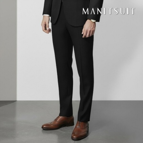 파격할인 고품격 포멀핏 스판 블랙체크 정장바지_ZEKA02341 DR4435