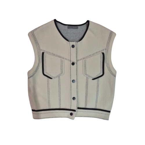 르니앤맥코이 바이어스 포인트 똑딱이 니트 조끼 MM12KV700HJY_이미지