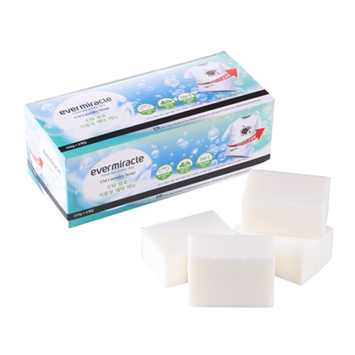 에버미라클 EM 발효 식물성 세탁비누 250g 4개