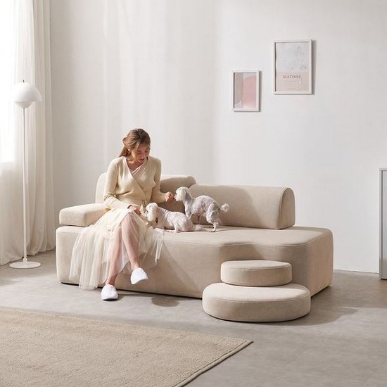 비앙스 라몬S 모듈 패브릭 소파 3인용