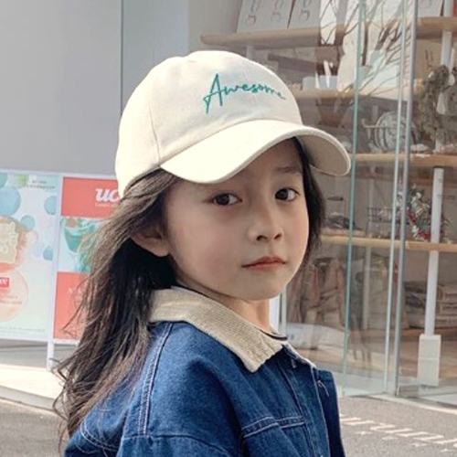 아동용 어썸 볼캡 모자 아이보리 FREE