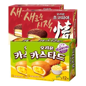 오리온 초코파이 468g x 2개 + 카스타드 276g x 2개_이미지