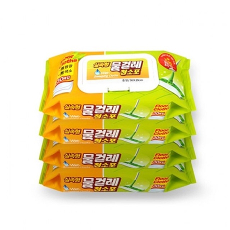 샤인 실속형 물걸레 청소포 중형 30매 (4개)