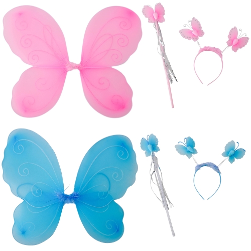 천사 요정 날개 블루 + 핑크 세트 혼합 색상 1세트