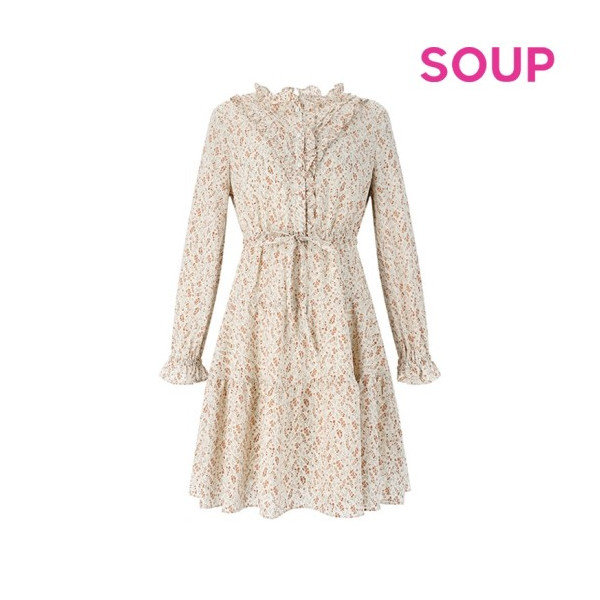 숲(SOUP) 프릴 플로럴 미니 드레스 OY3OPCA_이미지