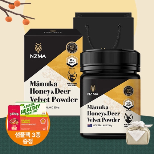 NZMA 마누카 허니 & 녹용 분말 UMF 15+ 250g