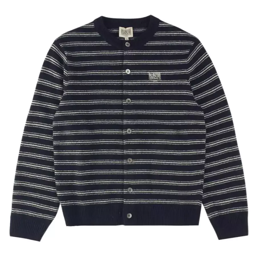 PREMIUM SMALL CLASSIC LOGO WOOL ROUND NECK CARDIGAN MFG46FCD201-BRW