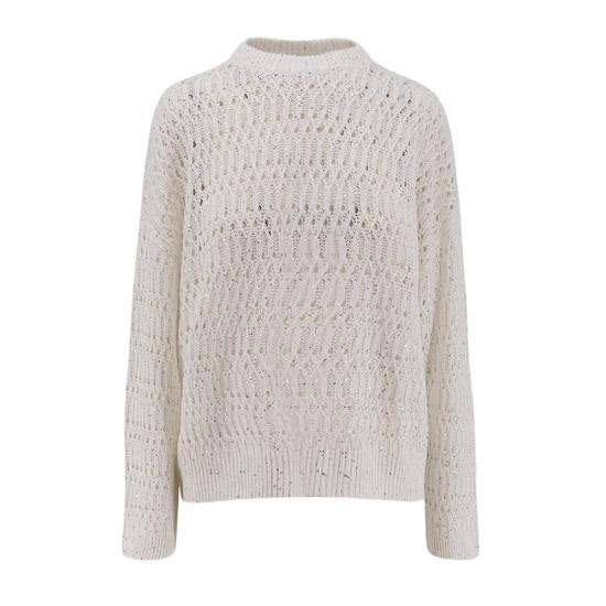 ���ڷ���ġ�ڸ� Linen openwork crew �� ���� with sequins MCO564700C159 T
