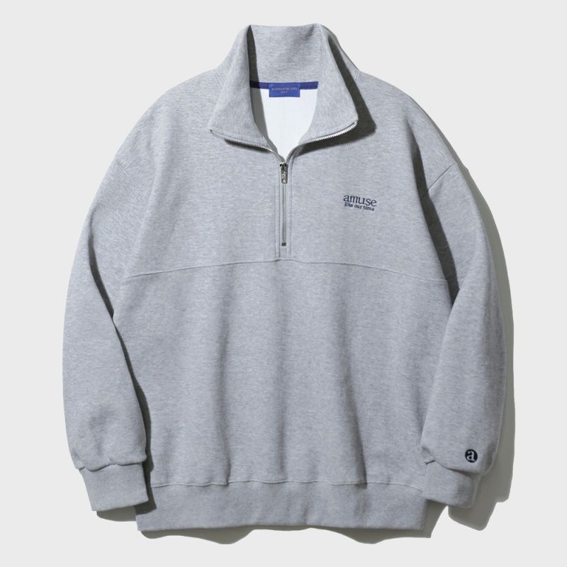 더블코튼 AMUSE 반집업 맨투맨 4 COLOR MULTI 218794