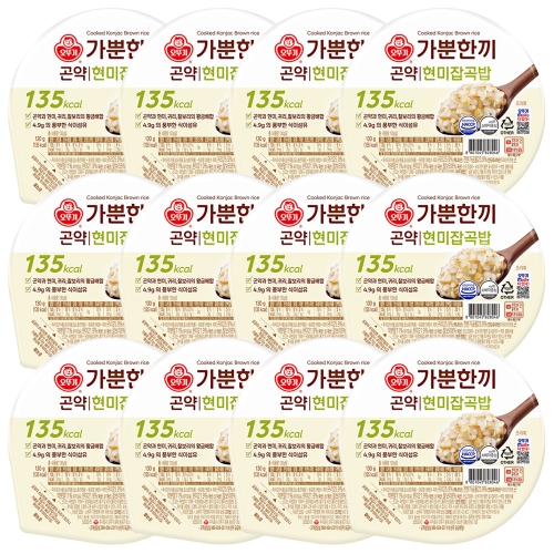 오뚜기 가뿐한끼 곤약 현미잡곡밥 130g (12개)
