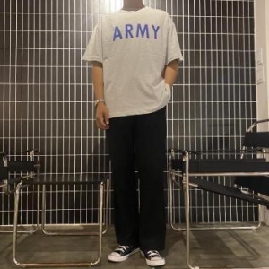 아미 582 오버핏 반팔 블랙,그린,백오트밀/ONESIZE S7180147_이미지