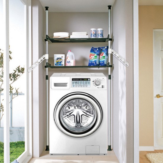 가화행거 알루미늄2단 선반 옷걸이 팔 행거 LBAL_S04_이미지