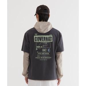커버낫 수피마 배기지택 그래픽 티셔츠 Charcoal CO2502ST16CH 797394_이미지