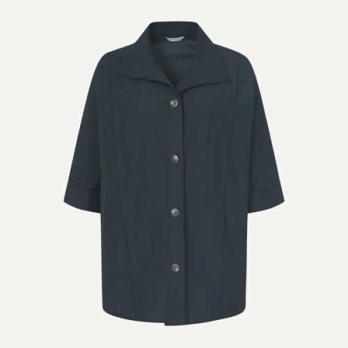 캐리스노트 넥 오버핏 블라우스 다크 네이비 CNEMBL307DN