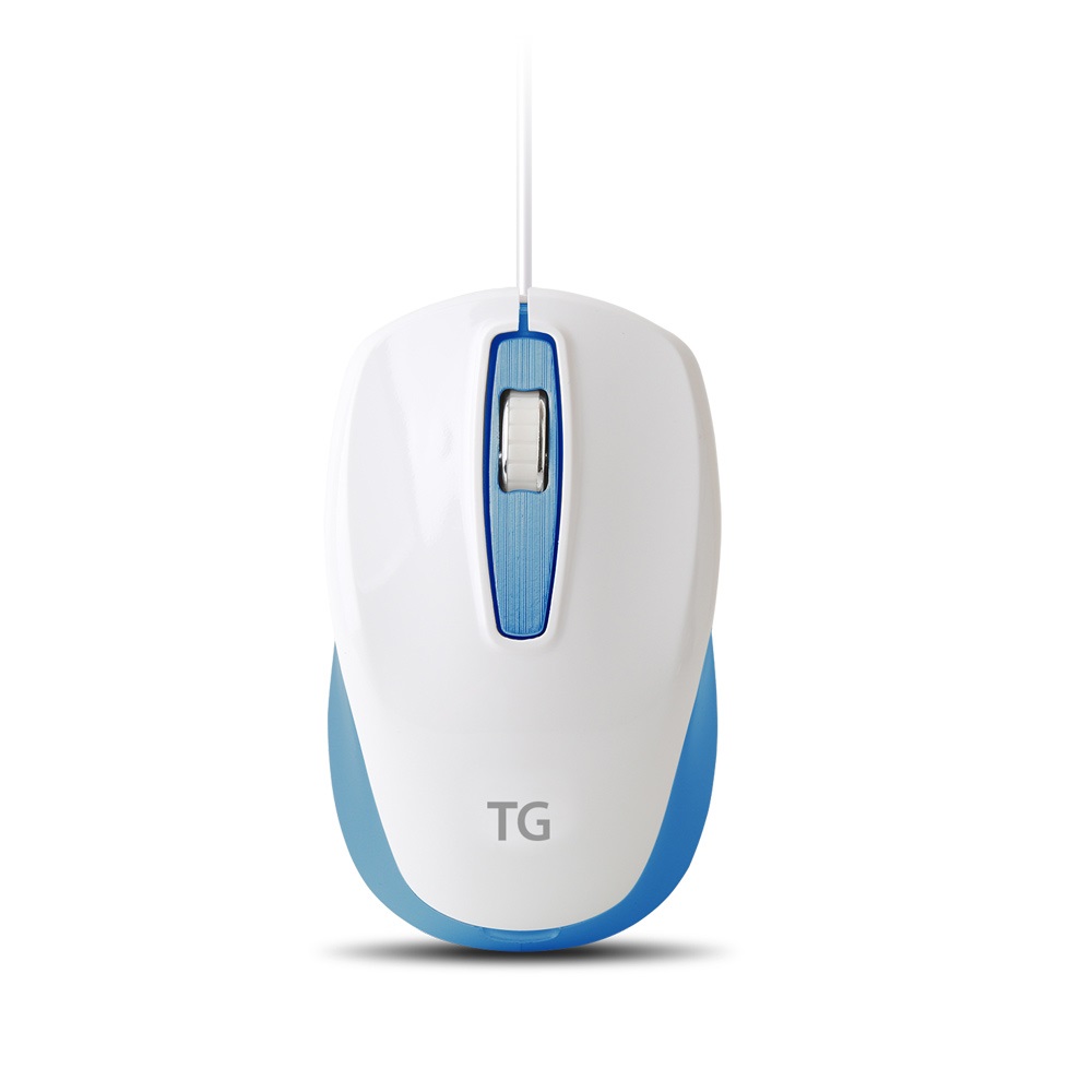 TG삼보 TG-M500U 무소음 유선 마우스 (화이트블루)_이미지