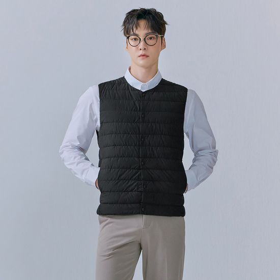 지에스지엠 체이스컬트 남성 투웨이넥 경량 다운 베스트 CFZK7301C03