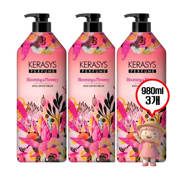 케라시스 블루밍 앤 플라워리 퍼퓸 샴푸 980ml (3개)_이미지
