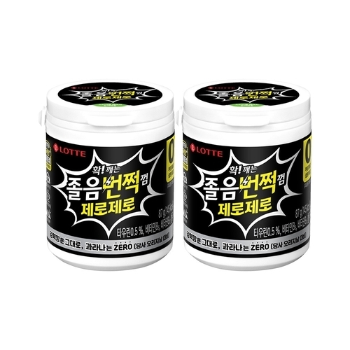 롯데제과 졸음 번쩍껌 제로제로 87g (2개)