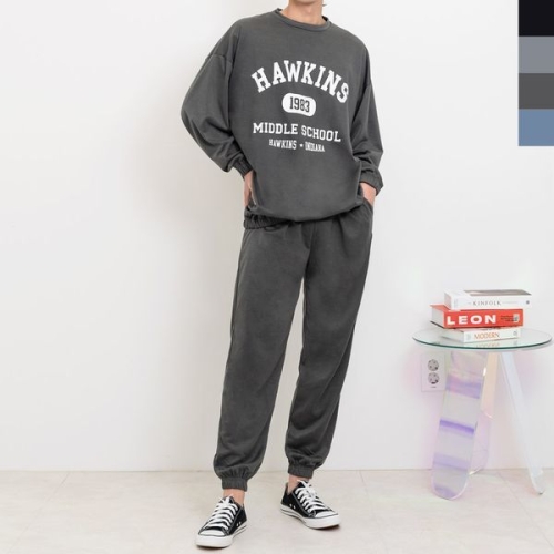  라일리 GQQ M781_M880 남자호킨스맨투맨조거세트