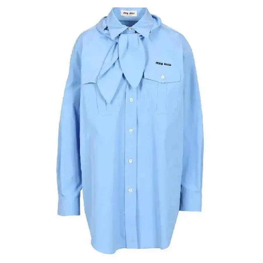 미우미우 MK1918 S OOO 10RGF0013 MIU MIU MIU MIU Oversized Shirt