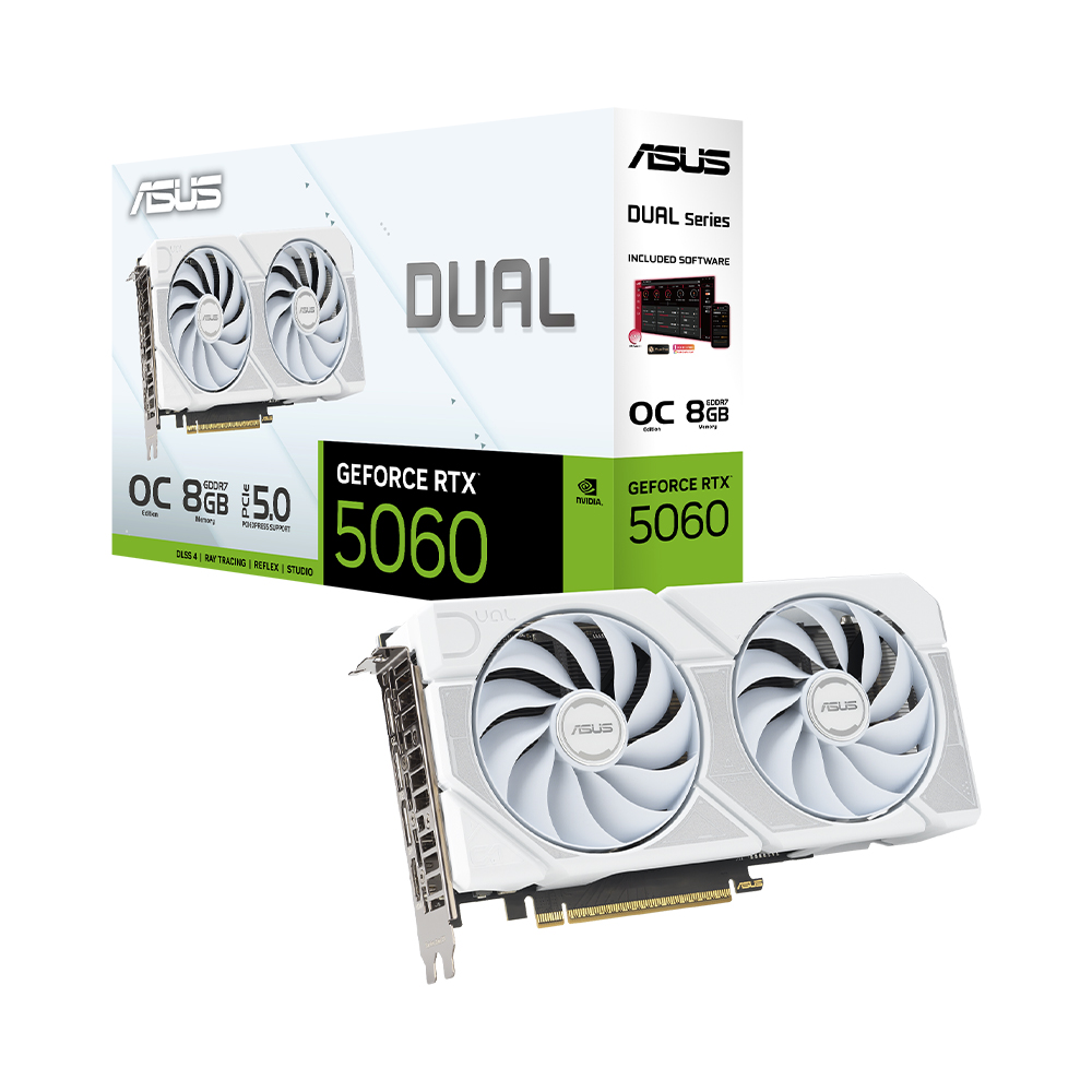 ASUS DUAL 지포스 RTX 5060 WHITE OC D7 8GB 인텍앤컴퍼니_이미지