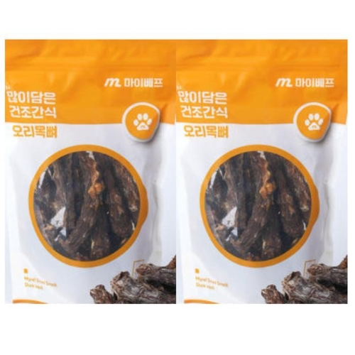마이베프 독 많이담은 건조간식 오리목뼈 300g_이미지